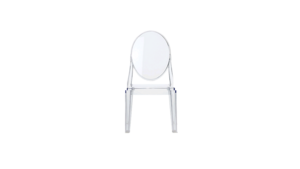 Solid Oval Back Acrylic Chair Clear rental Lafayette, LA