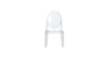 Solid Oval Back Acrylic Chair Clear rental in Lafayette, LA