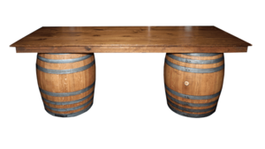 Bar - 6ft Wine Barrel Bar - (2 Barrel + Top) rental San Antonio, TX