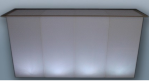 Bar - White acrylic 8ft Bar w/ Wrap around top rental San Antonio, TX