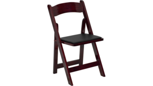 Folding Mahogany Garden Chair w/ Black Cushion rental San Antonio, TX