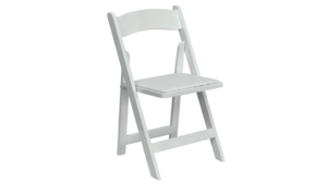 Folding White Garden Chair w/ White Cushion rental San Antonio, TX