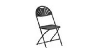 Black Fan Back Folding Chair rental Fort Collins-Loveland, CO