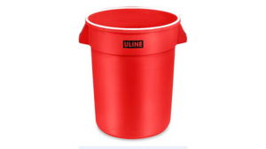 44gallon Uline Trash Can - Red/white rental San Antonio, TX