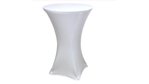 White Spandex, fitted for 30" round hiboy rental Lafayette, LA