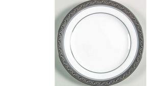 American White Platinum Dinner Plate |  rental Fort Collins-Loveland, CO