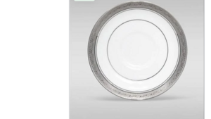 American White Platinum Dessert Plate |  rental Fort Collins-Loveland, CO