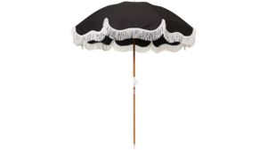 Umbrellas Black with White Fringe rental Lafayette, LA