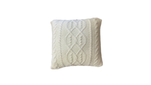 Ivory Cable-Knit Throw Pillow (18"x18") |  rental Fort Collins-Loveland, CO