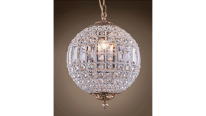 Modern Crystal Round Chandelier rental Lafayette, LA