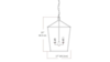 Gold, Lantern Frame Chandelier rental in Lafayette, LA