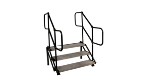 Metal Stage Steps with Rail rental Lafayette, LA