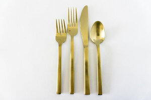 Arezzo Brushed Gold Flatware rental Austin, TX