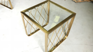 End Table - Gold Glass rental San Antonio, TX