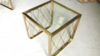 End Table - Gold Glass rental in San Antonio, TX