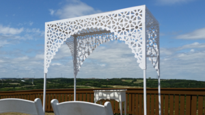 Arbor - White Modern 4' x 8' Geo Chuppa rental San Antonio, TX