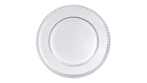 Charger - Glass with Clear Bead 13" - Includes ... rental San Antonio, TX