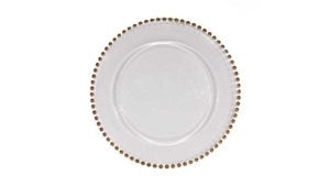 Charger - Glass with Gold Bead 13" - Includes P... rental San Antonio, TX