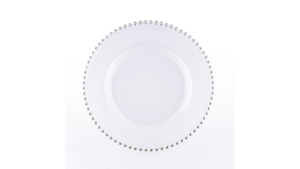 Charger - Glass with Silver Bead 13" - Includes... rental San Antonio, TX