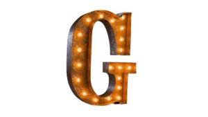 Marquee Letter - G - 3ft- Rustic rental San Antonio, TX