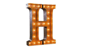 Marquee Letter - H - 3ft- Rustic rental San Antonio, TX