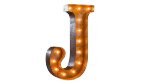 Marquee Letter - J - 3ft- Rustic rental San Antonio, TX