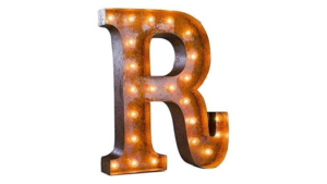 Marquee Letter - R - 3ft- Rustic rental San Antonio, TX