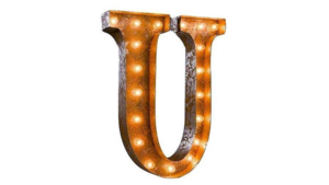 Marquee Letter - U - 3ft- Rustic rental San Antonio, TX