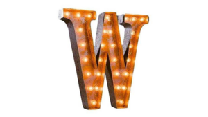 Marquee Letter - W - 3ft- Rustic rental San Antonio, TX