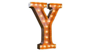 Marquee Letter - Y - 3ft- Rustic rental San Antonio, TX