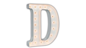 Marquee Letter - D - 3ft- WHITE GLOSS rental San Antonio, TX
