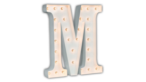 Marquee Letter - M - 3ft- WHITE GLOSS rental San Antonio, TX