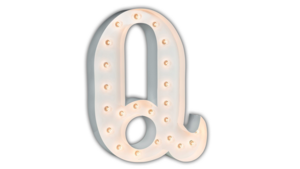 Marquee Letter - Q - 3ft- WHITE GLOSS rental San Antonio, TX