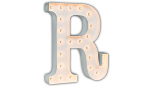 Marquee Letter - R - 3ft- WHITE GLOSS rental San Antonio, TX