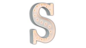 Marquee Letter - S - 3ft- WHITE GLOSS rental San Antonio, TX