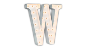 Marquee Letter - W - 3ft- WHITE GLOSS rental San Antonio, TX