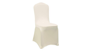 Banquet Chair Cover - Ivory - Fitted rental San Antonio, TX