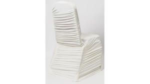 Chair Cover - Ivory - Rouched rental San Antonio, TX