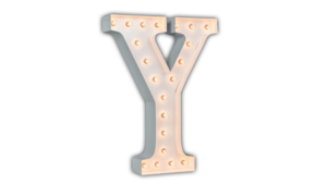 Marquee Letter - Y - 3ft - WHITE GLOSS rental San Antonio, TX