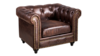 Brown Leather Lounge - Tufted Chair with Brass ... rental in San Antonio, TX