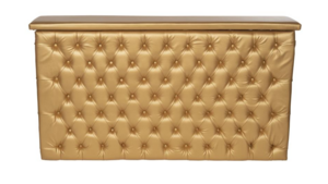 Bar - Gold Leather Tufted Bar - 8ft rental San Antonio, TX