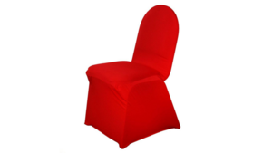 Chair Cover - Red - Fitted rental San Antonio, TX