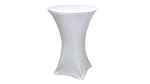 Cocktail 30" Spandex Cover - White rental San Antonio, TX