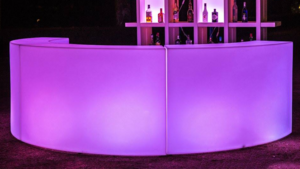 Bar - LED Curved Bar - Single Counter 42" heigh... rental San Antonio, TX