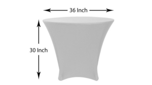 Bistro 36" Spandex Cover - White rental San Antonio, TX