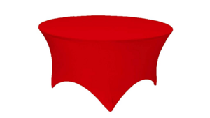 72" Round Spandex Cover - Red rental San Antonio, TX