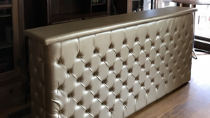 Bar - Silver Leather Tufted Bar - 8ft rental San Antonio, TX