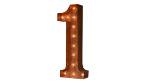 Marquee Number - #1 - 3ft - Rustic rental San Antonio, TX