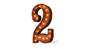 Marquee Number - #2 - 3ft - Rustic rental San Antonio, TX