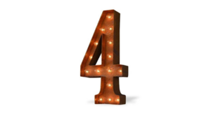 Marquee Number - #4 - 3ft - Rustic rental San Antonio, TX